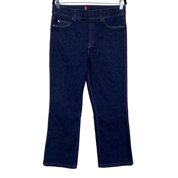 Spanx Sz XL SPANXshape EveryWear Kick Flare Jeans Raw Indigo Pull-on Stretchy 16 - Picture 2 of 16